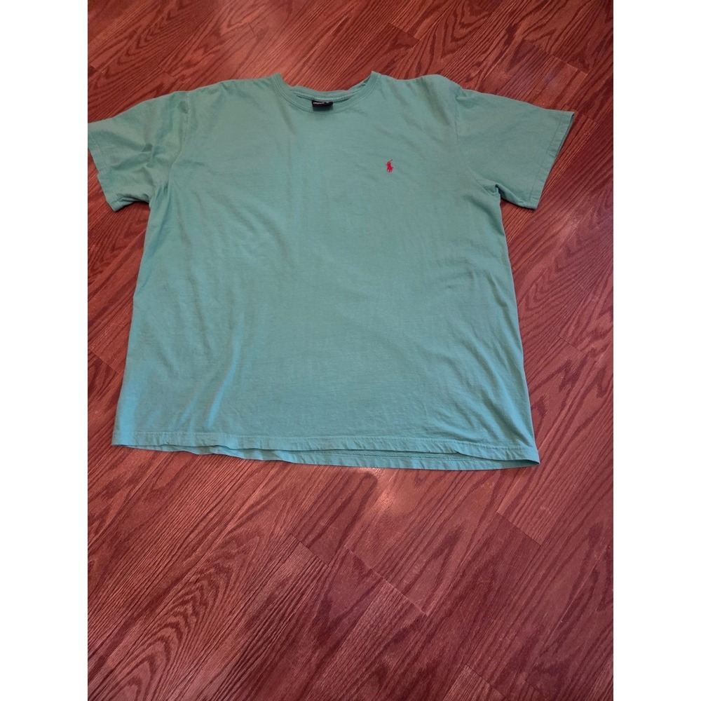 Polo Ralph Lauren Mens T-Shirt Seafoam Green Red Pony Logo Short Sleeve XL